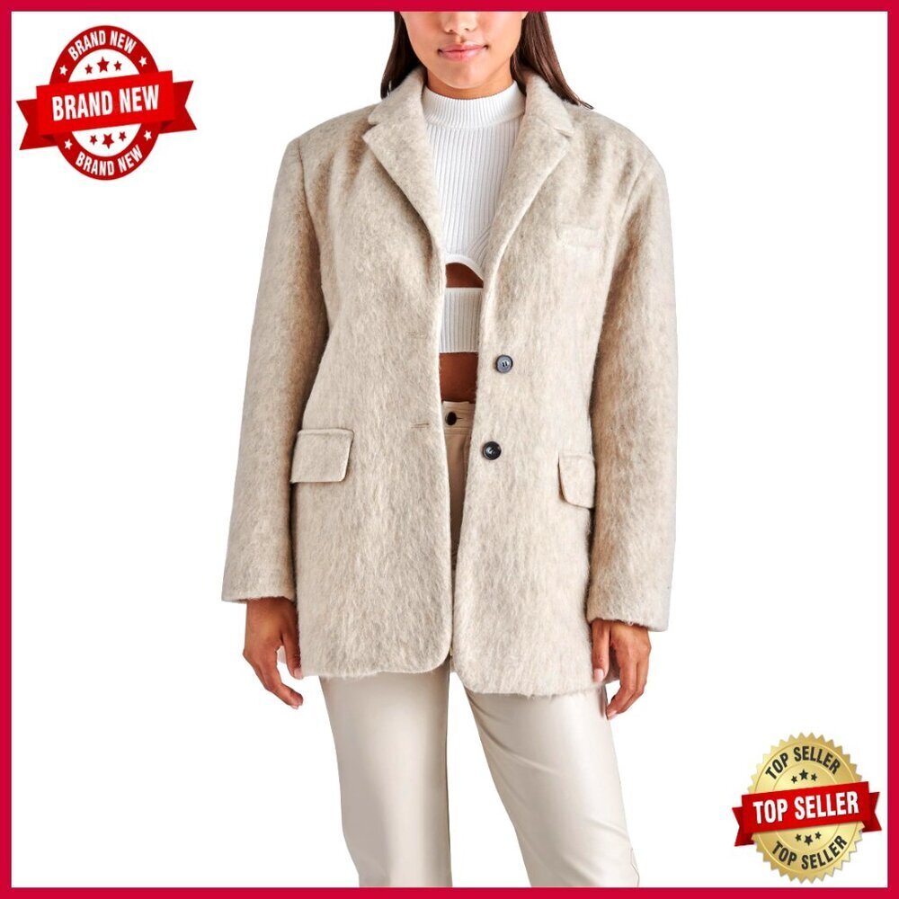 Oversized Wool Blend Blazer Coat Long Length 32 Inches Casual Wear